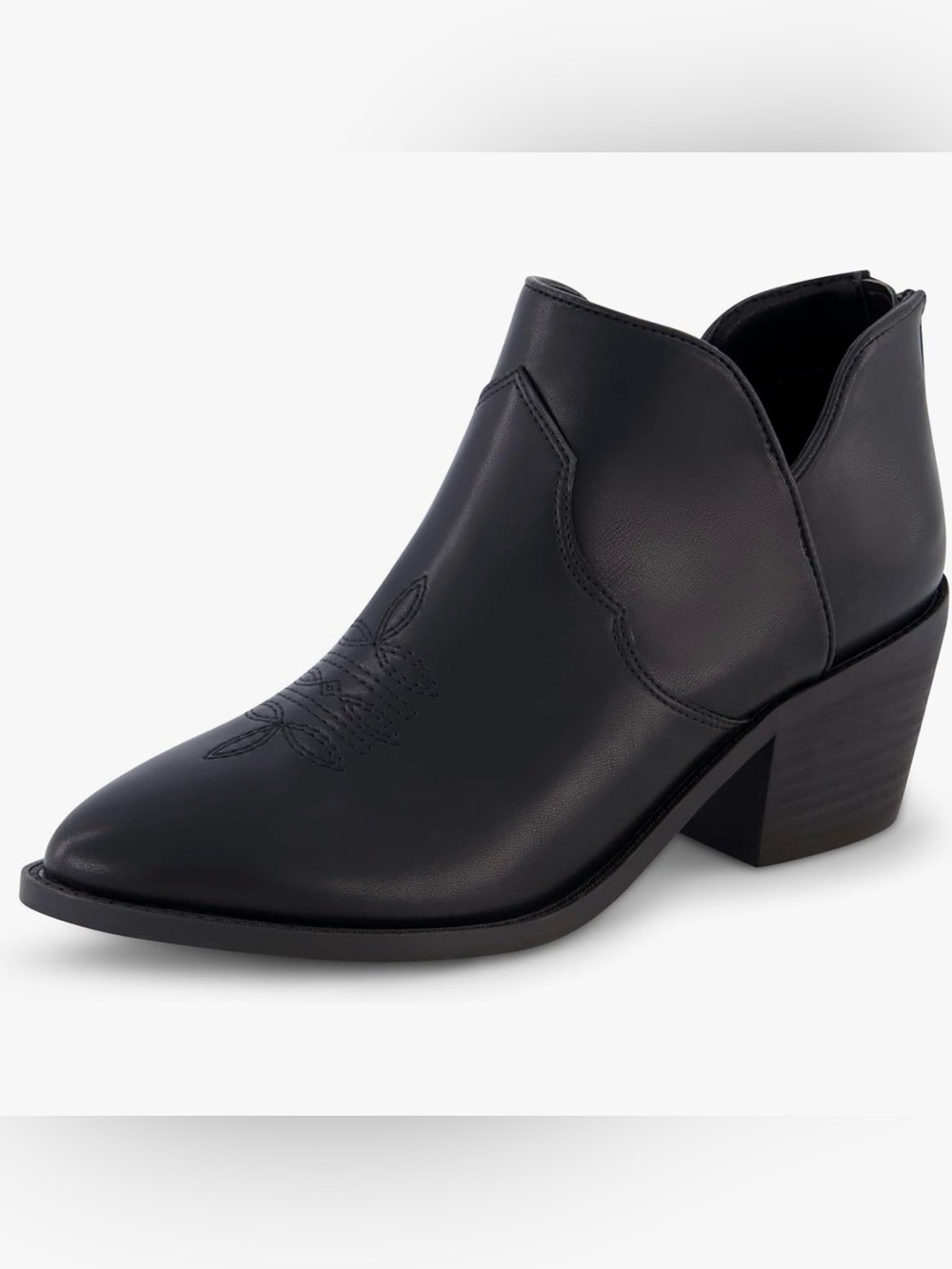 Cushionaire Rodeo Western Pointed Toe Block Heel Western Ankle Boots Size 7